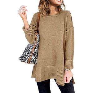 NEW Oversized Sweaters Soft Side Split